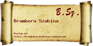 Brambora Szabina névjegykártya
